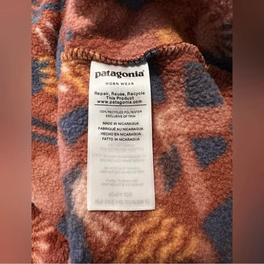 NWOT RARE Patagonia Synchilla Snap T Canyon Block Big Sisu Fleece Pullover Sz Xs - Picture 7 of 11